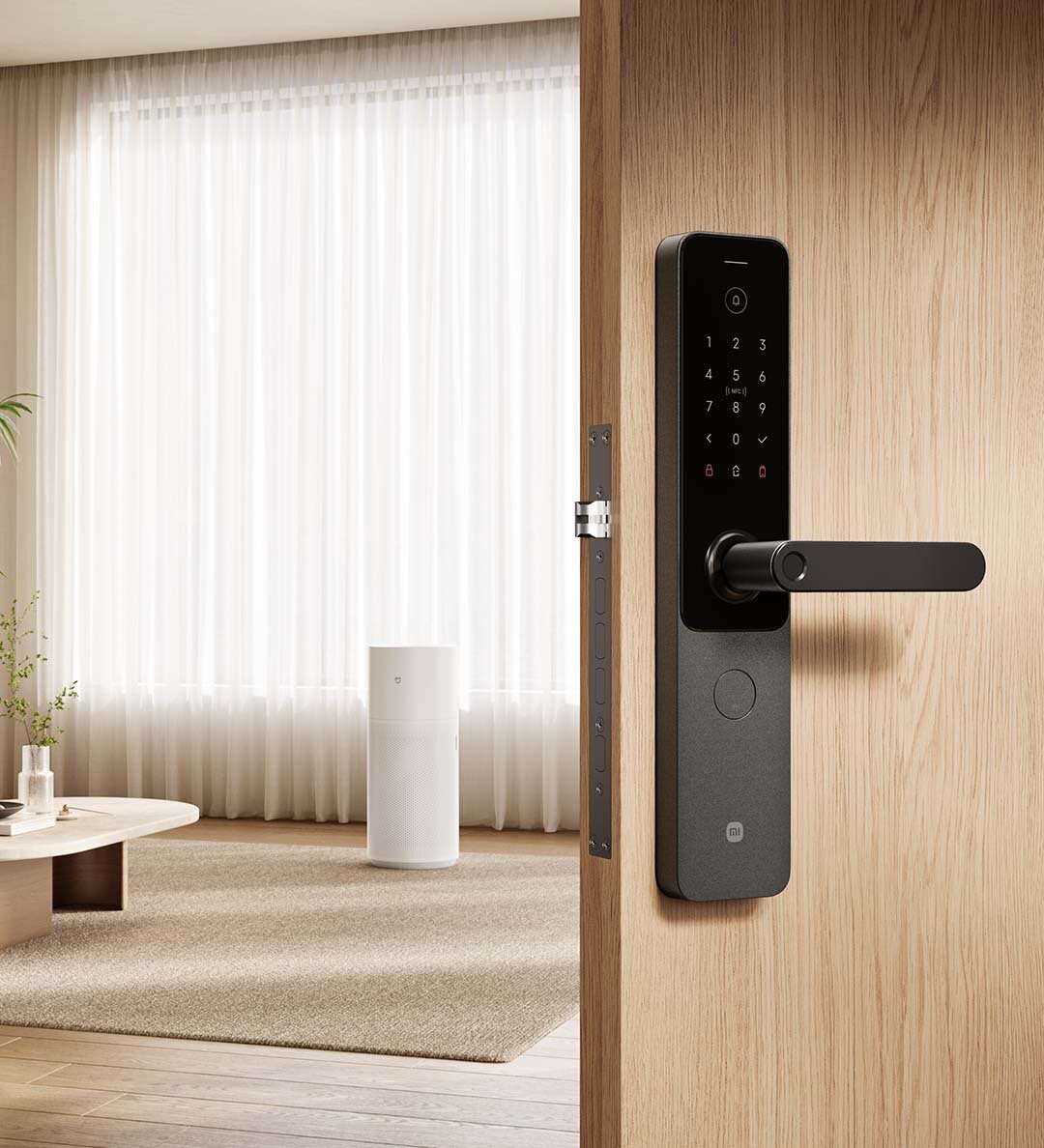 Умный замок Xiaomi "Smart Door Lock" E30 2025, 9 видов открытия, черный — фото 1