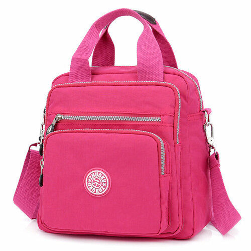 Рюкзак Zhuo Cool, диагональ, на одно плечо, женский, полиэстер, розово-красный