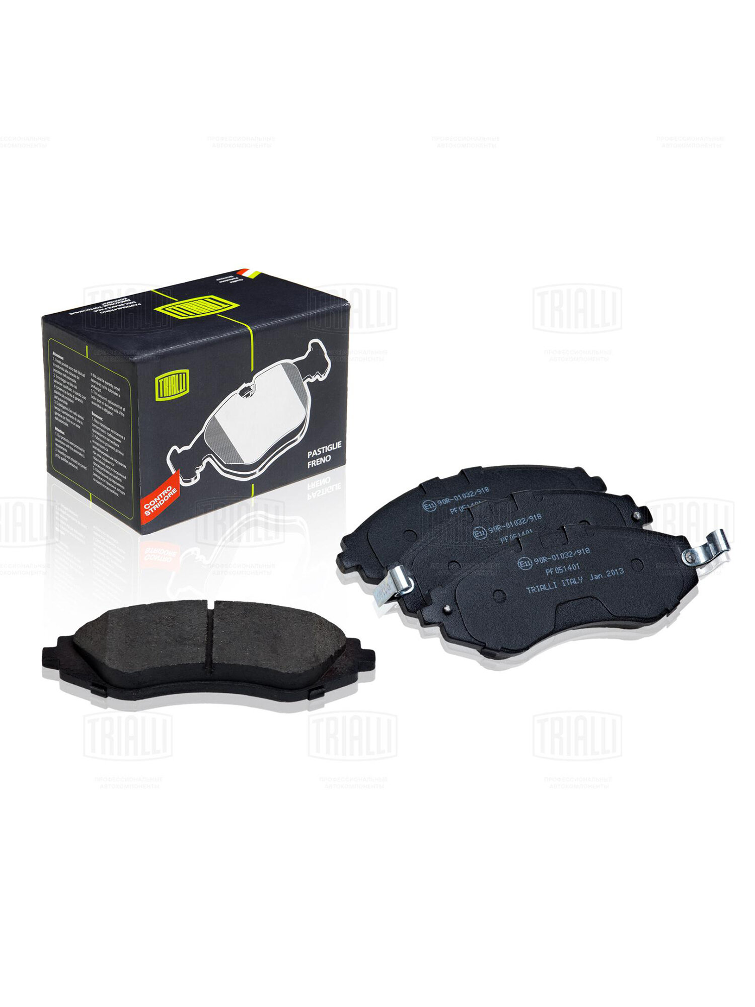 Тормозные колодки дисковые передние TRIALLI PF051401 для а/м Chevrolet Aveo T200-255 Lacetti Rezzo Daewoo Gentra
