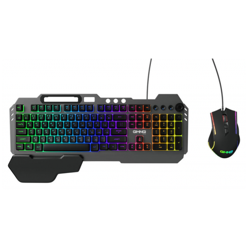 Клавиатура + мышь, клавиатура + мышь Oklick, с подсветкой, чёрный, игровой комплект