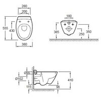 Унитаз с инсталляцией Jacob Delafon Presquile E4440-00+E5504-NF+кнопка E4326-00 белый