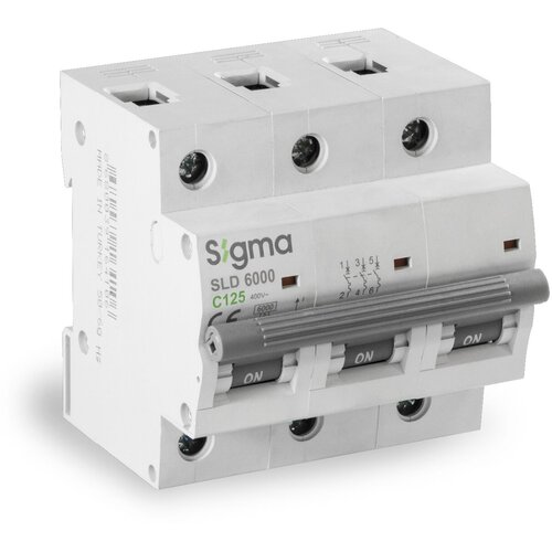 Автоматический выключатель 3P C 125A 6kA SIGMA ELEKTRIK автоматический выключатель 3p c 40a 6ka sigma elektrik