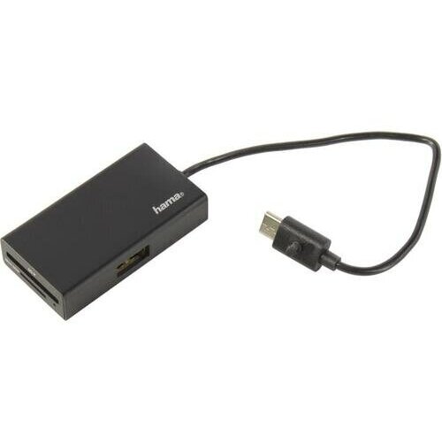 USB концентратор Hama USB-C Hub/Card Reader, 3 ports