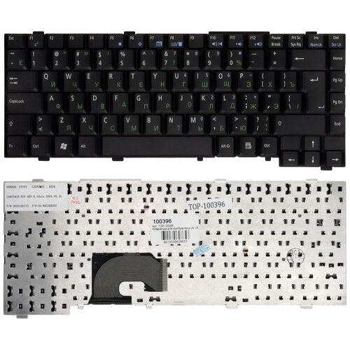 Клавиатура для ноутбука Asus L4 L4R L4000 Series Г-образный Enter Черная без рамки PN 04-N8G1KRUS1 1127₽