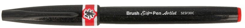 Pentel Браш пен Brush Sign Pen Artist, ultra-fine 0.5 - 5 мм кисть/круглое тонкое SESF30C-BX красный
