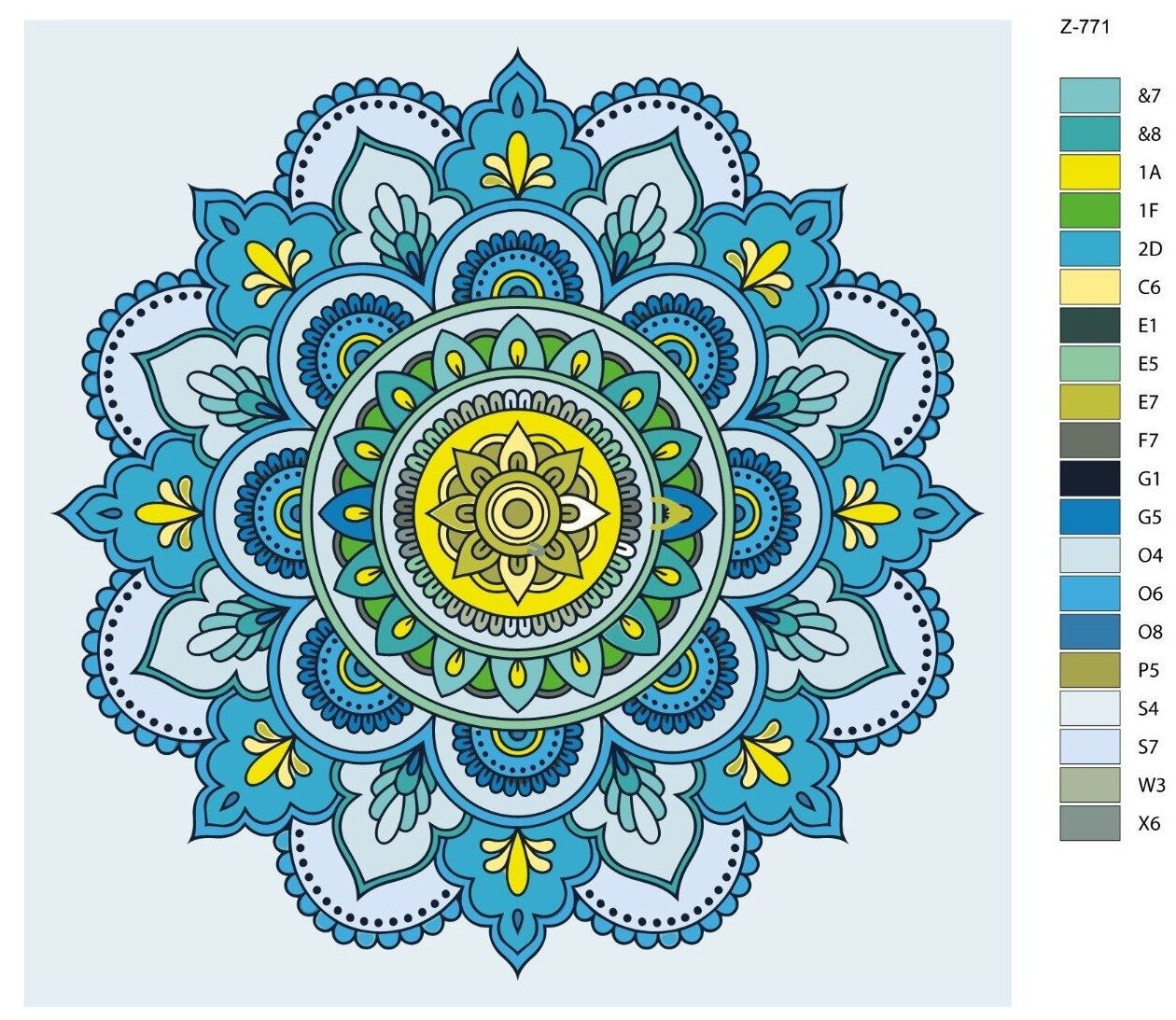 Картина по номерам Z-771 "Мандала" 40x40