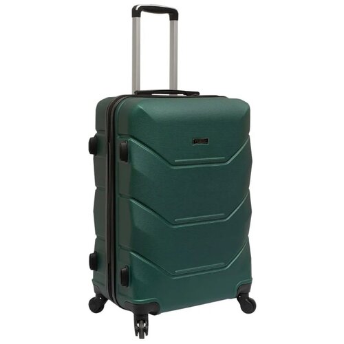 фото Чемодан на 4-х колесах марки freedom цвет темно-зеленый вес 3,5 кг l размер 67х25х42 из ударопрочного авс пластика