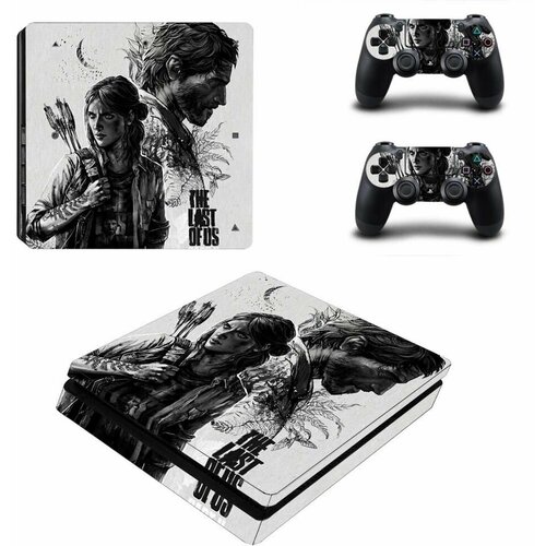 Наклейка виниловая защитная на игровую консоль Sony PlayStation 4 Slim The Last of Us