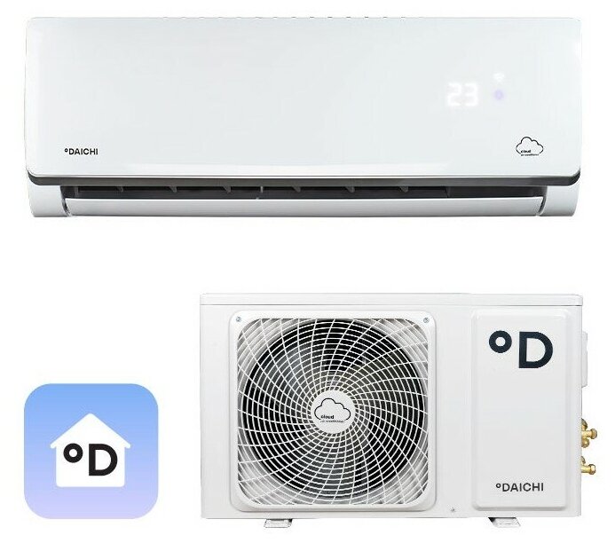 фото Умный облачный кондиционер, работает с Алисой, Daichi Alpha Unlim A25AVQ2/A25FV2_UNL (включена бессрочная подписка, управляется с телефона)