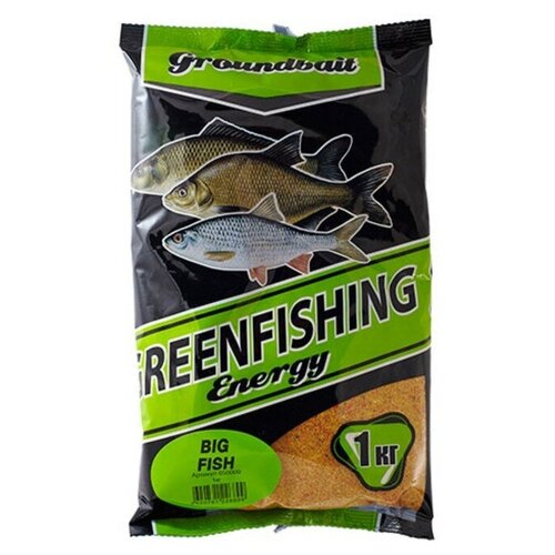 GREENFISHING Прикормка Greenfishing Energy, BIG FISH, 1 кг