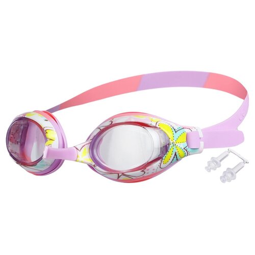 onlytop очки для плавания детские единорог беруши цвета микс Очки для плавания детские ONLYTOP, беруши