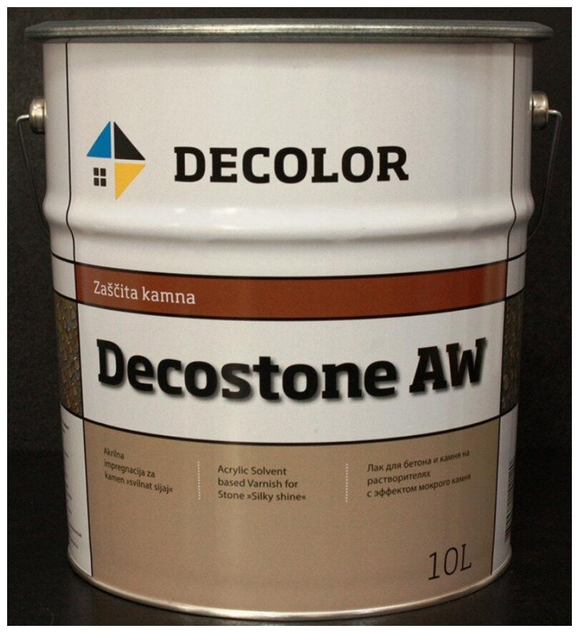 Decolor Лак Decostone AW для бетона и камня с эффектом мокрого камня 4л