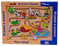 Головоломка Step puzzle Веселый лабиринт Что к чему? (89102)