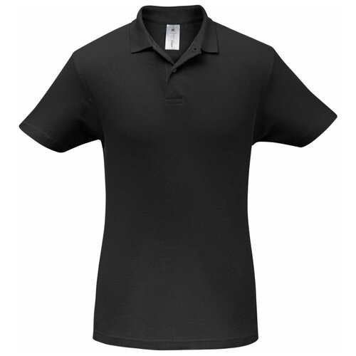 Поло B&C collection, размер S, черный рубашка поло id 001 белая размер l