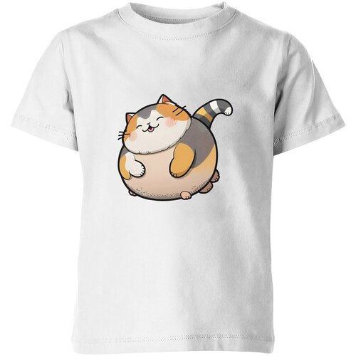 Футболка Us Basic, размер 12, белый мужская футболка довольный толстый кот s серый меланж