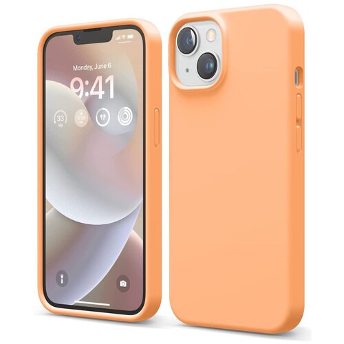 Чехол Elago Soft Silicone для iPhone 14, оранжевый