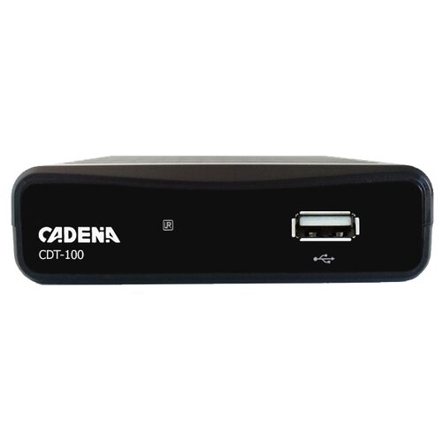 ТВ-тюнер Cadena CDT-100 черный цифровой тюнер hiper media tv i6 pro