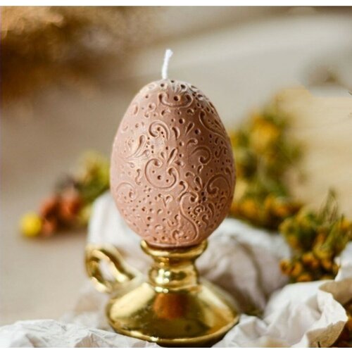 Силиконовая форма для свечей  Яйцо Пасхальное молд для мыла, гипса молд 10 х5 5х1 5 см пасхальное яйцо розовый