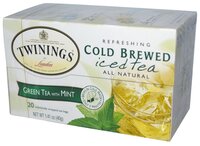 Чай зеленый Twinings Cold brewed iced tea Green tea with mint в пакетиках, 20 шт.