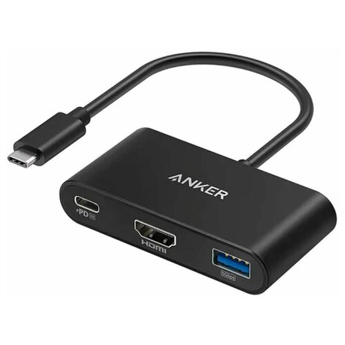 Хаб Anker A8339 PowerExpand 3-in-1 USB-C PD Hub, черный (A83396A1) хаб разветвитель anker powerexpand direct 6 in 1 usb c pd media hub a8362 серый