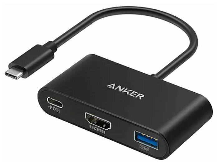Хаб Anker A8339 PowerExpand 3-in-1 USB-C PD Hub черный (A83396A1)
