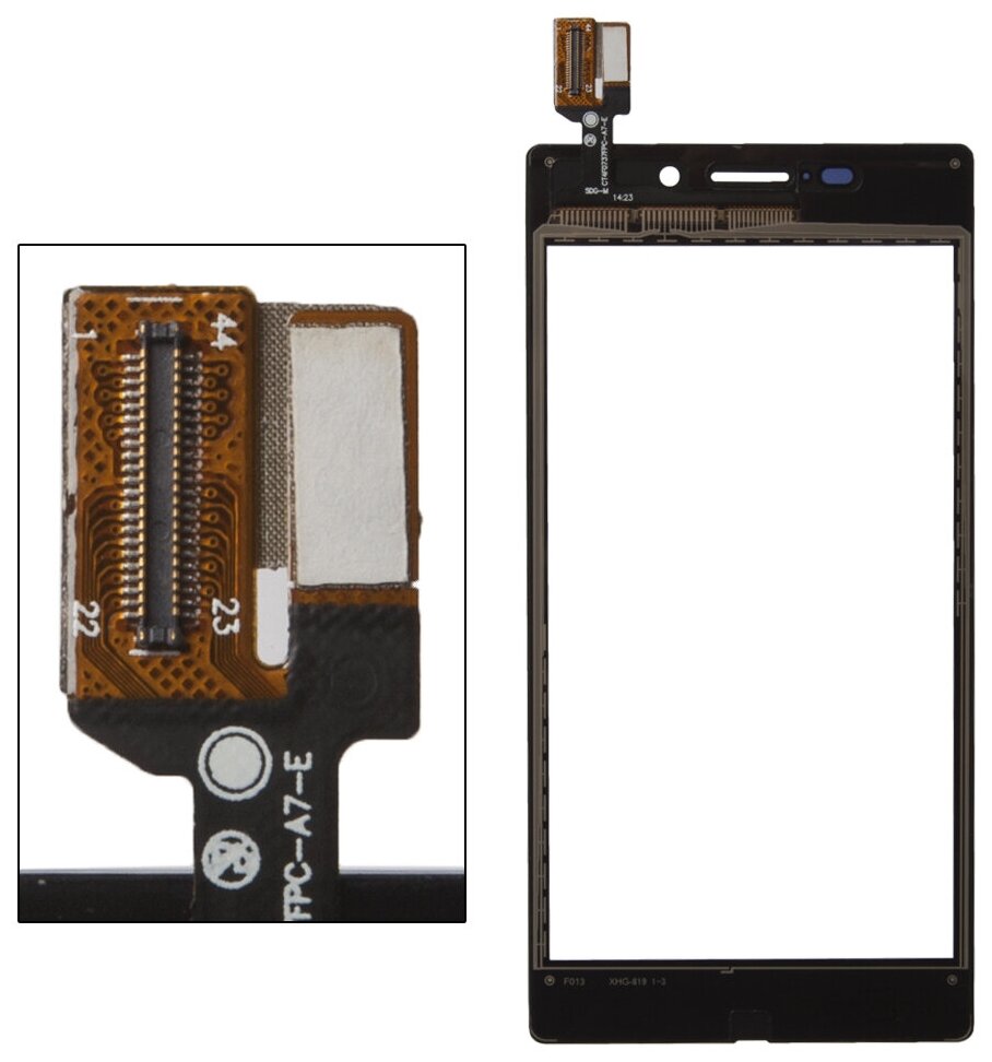 Сенсорное стекло (тачскрин) для Sony Xperia M2 Aqua черное