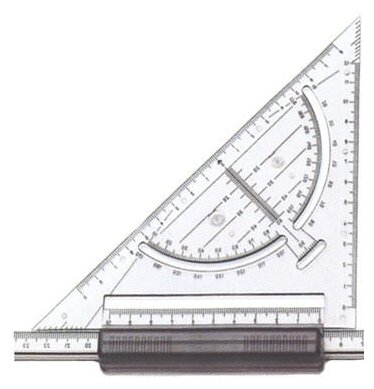 Угольник-транспортир для рейсшин кульманов и чертежных досок Hebel Maul 6149601