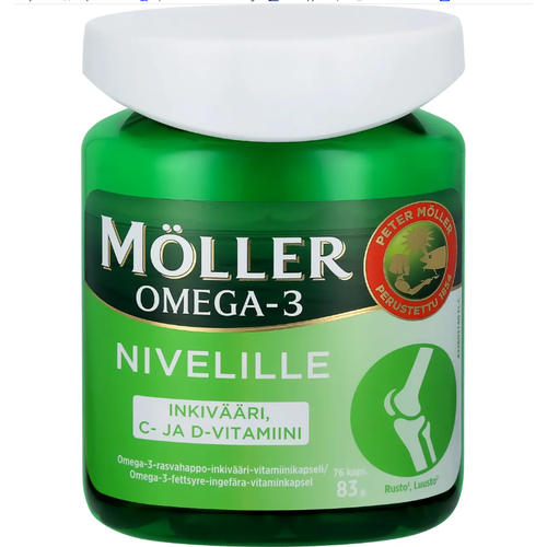 Рыбий жир Омега-3 Moller Nivelille Omega-3 из Норвегии в капсулах с витаминами C, D 76 капсул