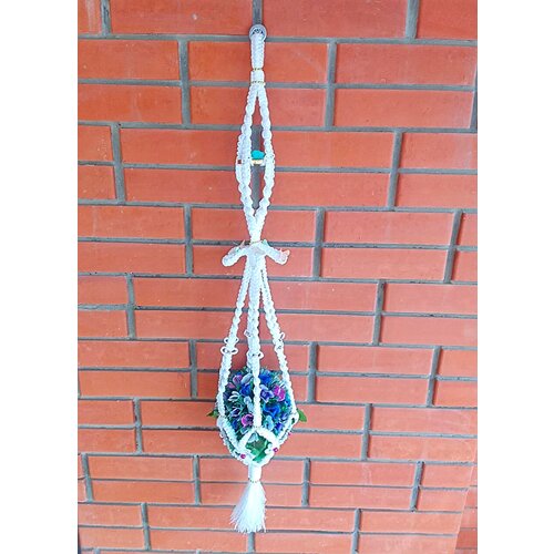 Подвесное кашпо Макраме