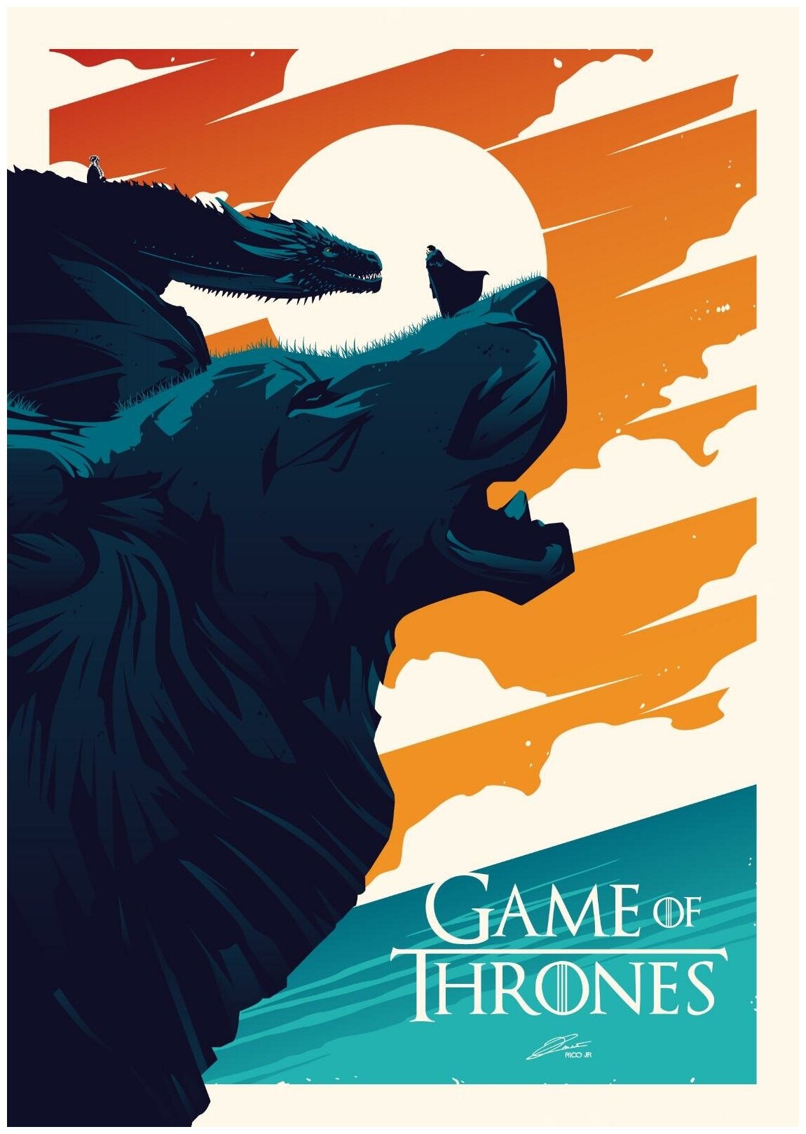 Постер / Плакат / Картина на холсте Игра престолов. Над водой
