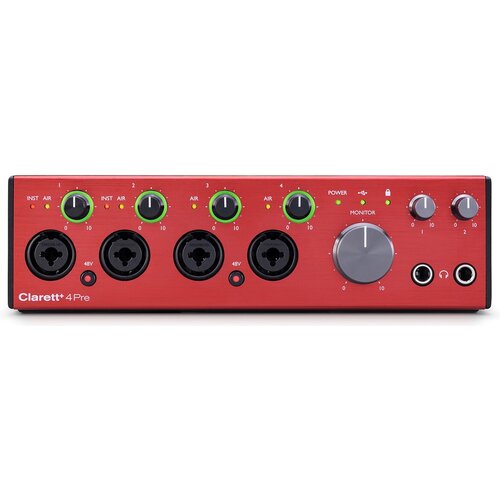 микрофонный предусилитель focusrite clarett octopre Аудиоинтерфейс Focusrite Clarett+ 4Pre