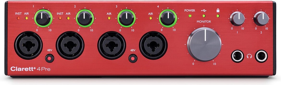 Внешняя звуковая карта с USB FOCUSRITE Clarett+ 4Pre