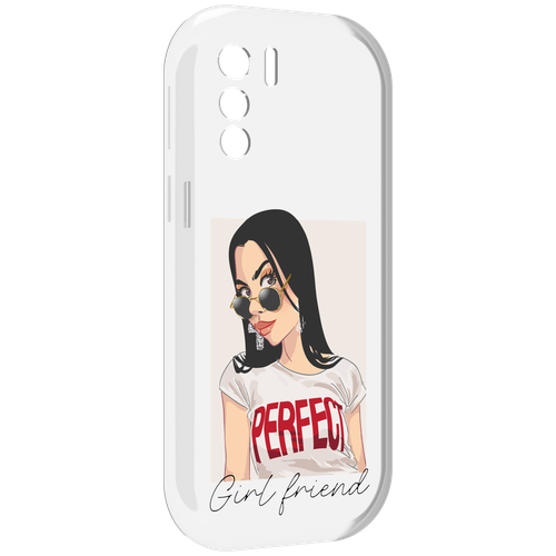 Чехол MyPads Девушка-с-сережками женский для UleFone Note 13P задняя-панель-накладка-бампер