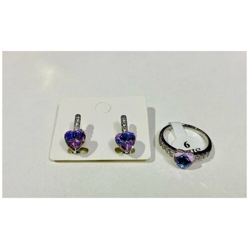 Комплект серьги и кольцо Ledy Silver type 18