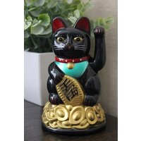Статуэтка денежный кот маятник талисман Манеки Неко 12 см