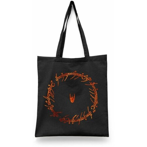 фото Сумка-шоппер унисекс каждому своё "властелин колец/хоббит/толкин" черная