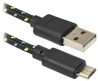 Кабель Defender USB - microUSB (USB08-03T) 1 м черный