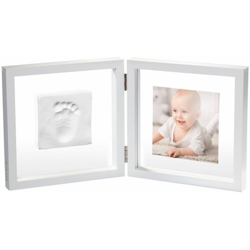 Рамочка двойная прозрачная с отпечатком Baby Art «Baby Style»; белая