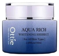 Ottie Aqua Rich Whitening Sherbet Увлажняющий энергетический крем шербет для лица 50 мл