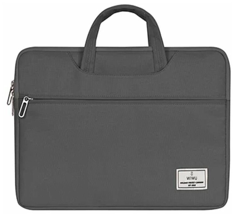 Сумка для ноутбука WiWU ViVi Laptop Handbag для Macbook 15.6 дюймов, водонепроницаемая - Серая