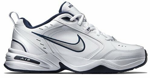 Nike air monarch hot sale iv white black red