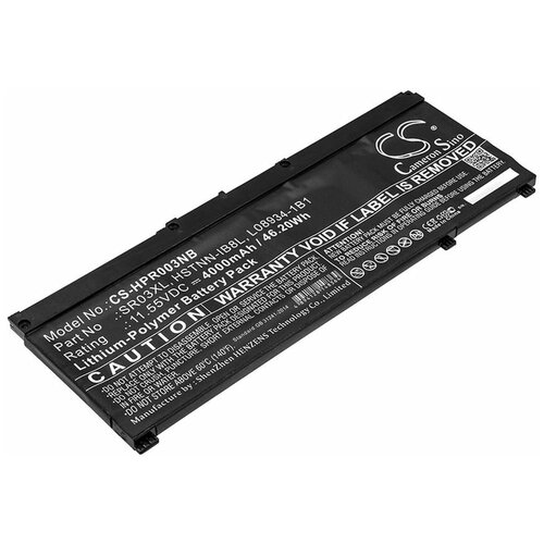 Аккумулятор для ноутбуков HP Pavilion Gaming 15-cx0000 Series , (SR03XL, L08855-855), 4000мАч