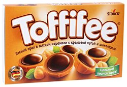 Набор конфет Toffifee лесной орех в мягкой карамели с кремовой нугой и шоколадом, 125 г