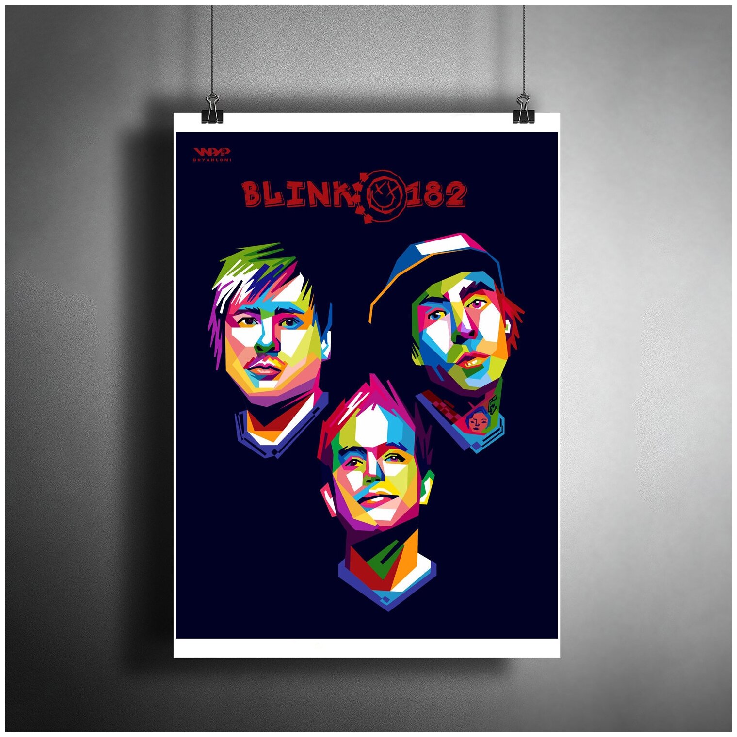 Постер плакат для интерьера "Музыка: Американская панк-рок-группа Блинк - 182. Группа Blink-182"/ Декор дома, офиса, комнаты A3 (297 x 420 мм)