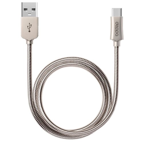 фото Кабель Deppa Steel USB - USB Type-C (72274) 1.2 м стальной