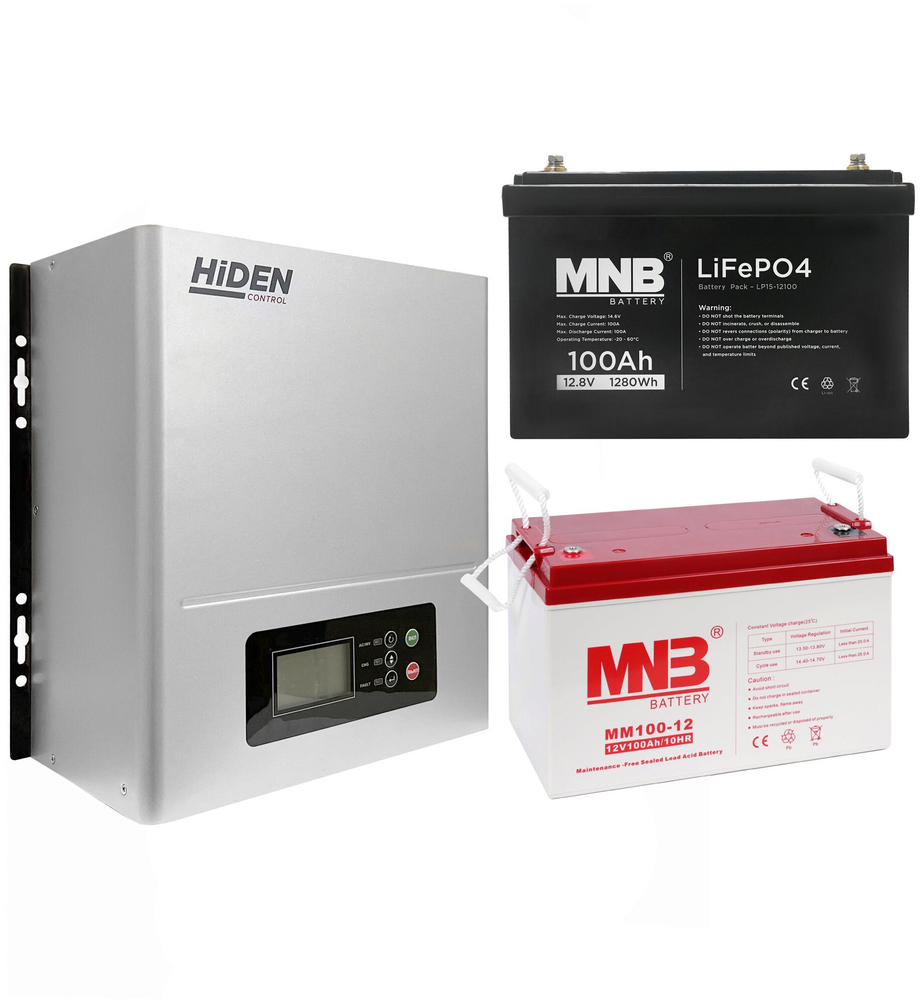 Hiden Комплект ИБП HPS20-0312N-200LG (с литий-гибридным аккумулятором, 100 Ач + 100 Ач, LiFePO4+AGM))