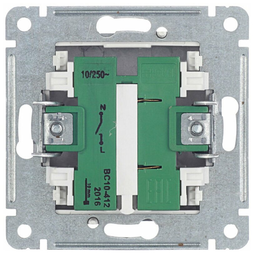 Выключатель HEGEL Master ВС10-412-08 одноклавишный скрытая установка черный с подсветкой - фотография № 8