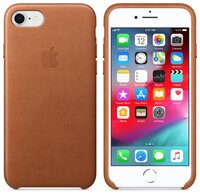 Чехол Apple кожаный для iPhone 8 / 7 bright orange