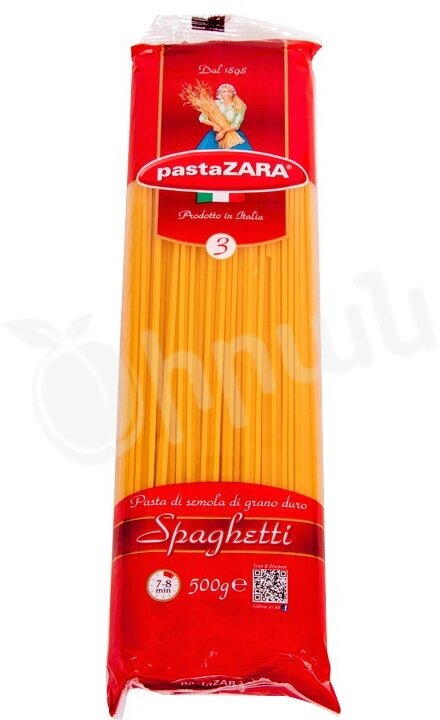 Макаронные изделия Pasta Zara Spaghetti № 3 500 г - фотография № 5