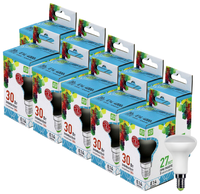 Упаковка светодиодных ламп 10 шт ASD E14, R50, 3 Вт, 4000 К